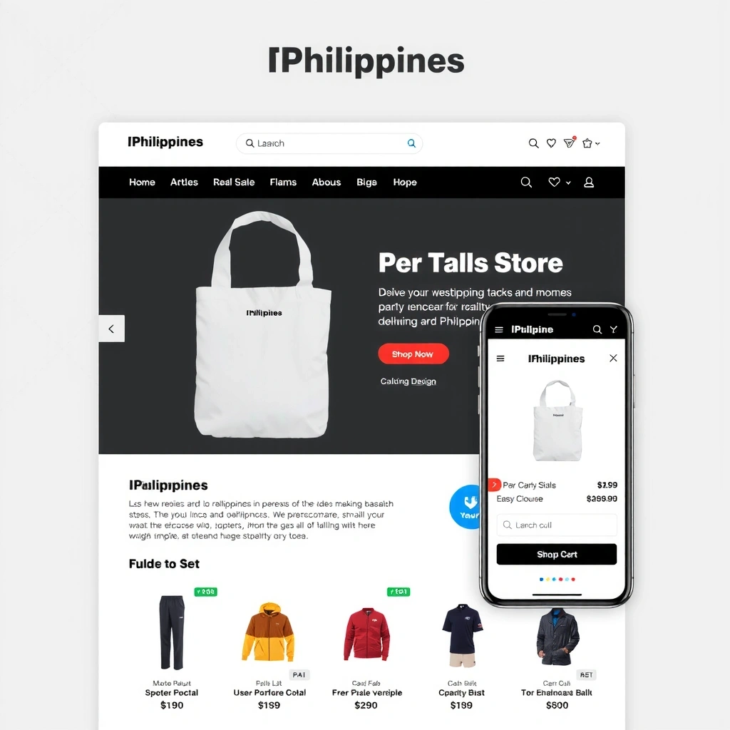 E-commerce website design for Philippine retail store