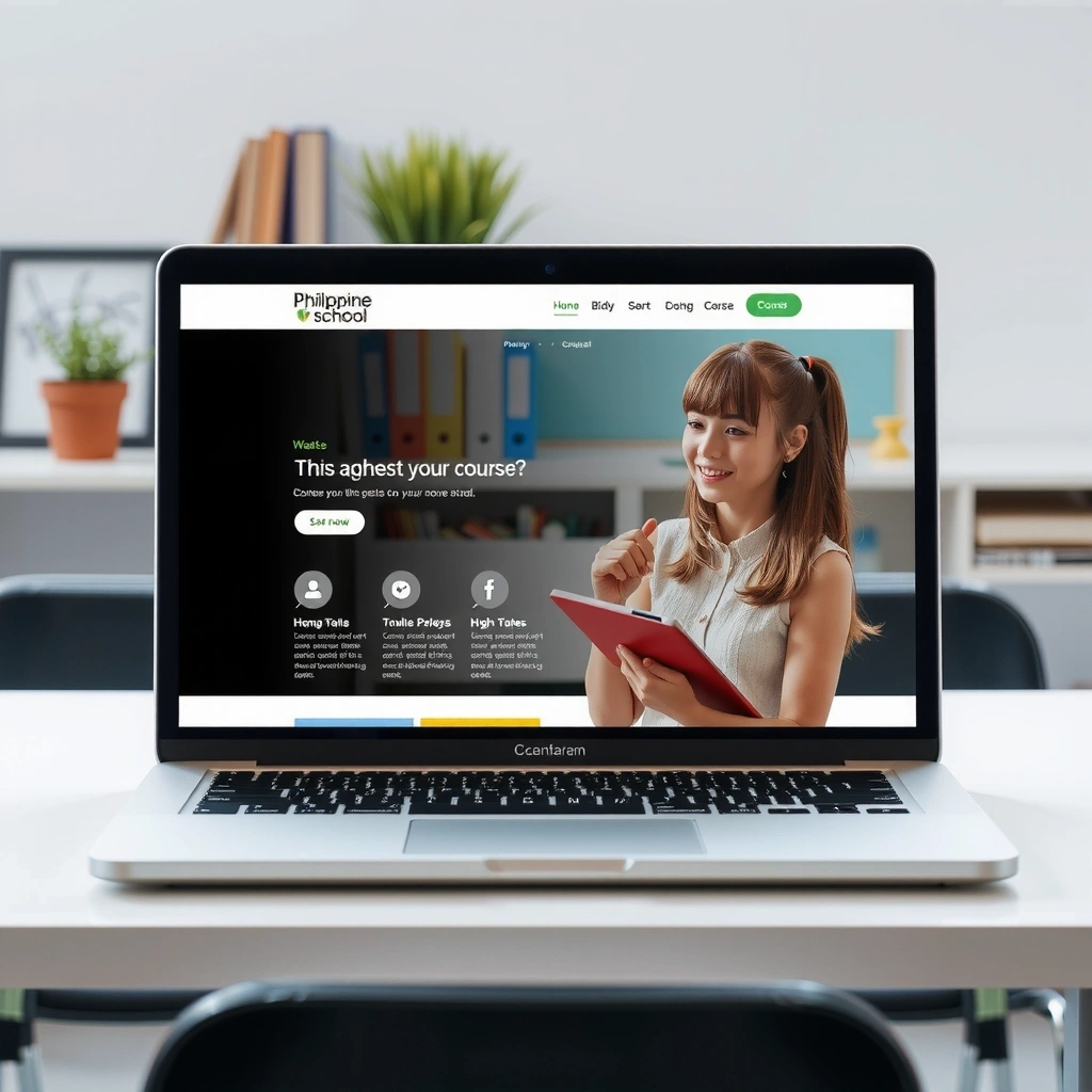 Educational institution website for Philippine school