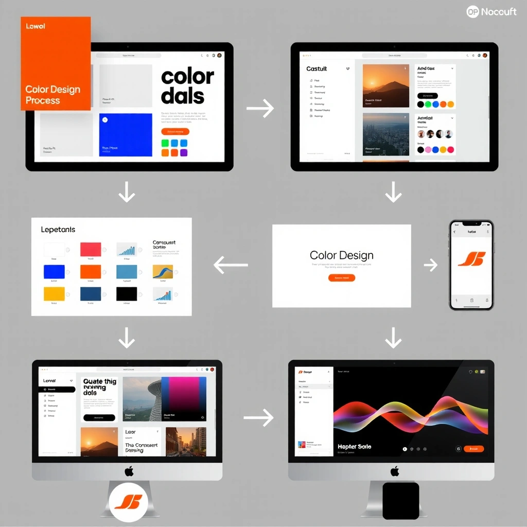 Visual design and branding phase illustration