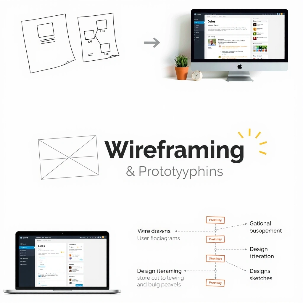 Wireframing and prototyping phase illustration